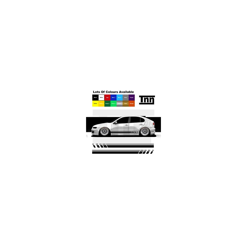 For Seat Leon Cupra R Stickers Mk1 Mk2 Mk3 Ibiza Vinyl Side Stripes Graphics 300 8806564842245