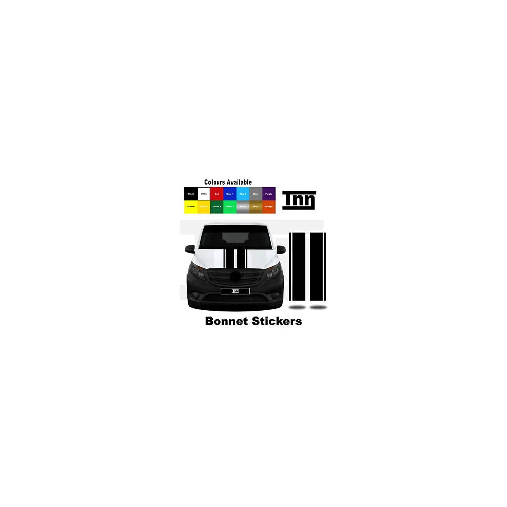 Bonnet Stickers For Mercedes Vito Vito Stripes Racing Vinyl Graphics Decals Merc 8806564841729