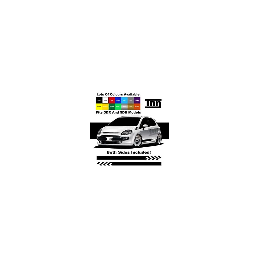 Abarth Punto Grande Fiat 500 595 Spider Stripes Graphic Decal Sticker Badge Side 8806564841712