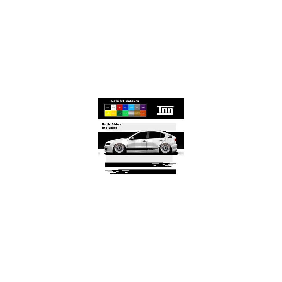 For Seat Leon Cupra Stickers R Mk1 Mk2 Mk3 Ibiza Vinyl Side Stripes Graphics Dub 8806564842900