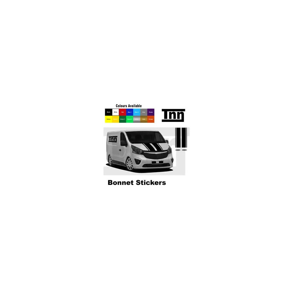 Stripes Bonnet Stickers Decals For Renault Trafic Motorhome Swb Lwb Mk1 Mk2 Mk3 8806564841835