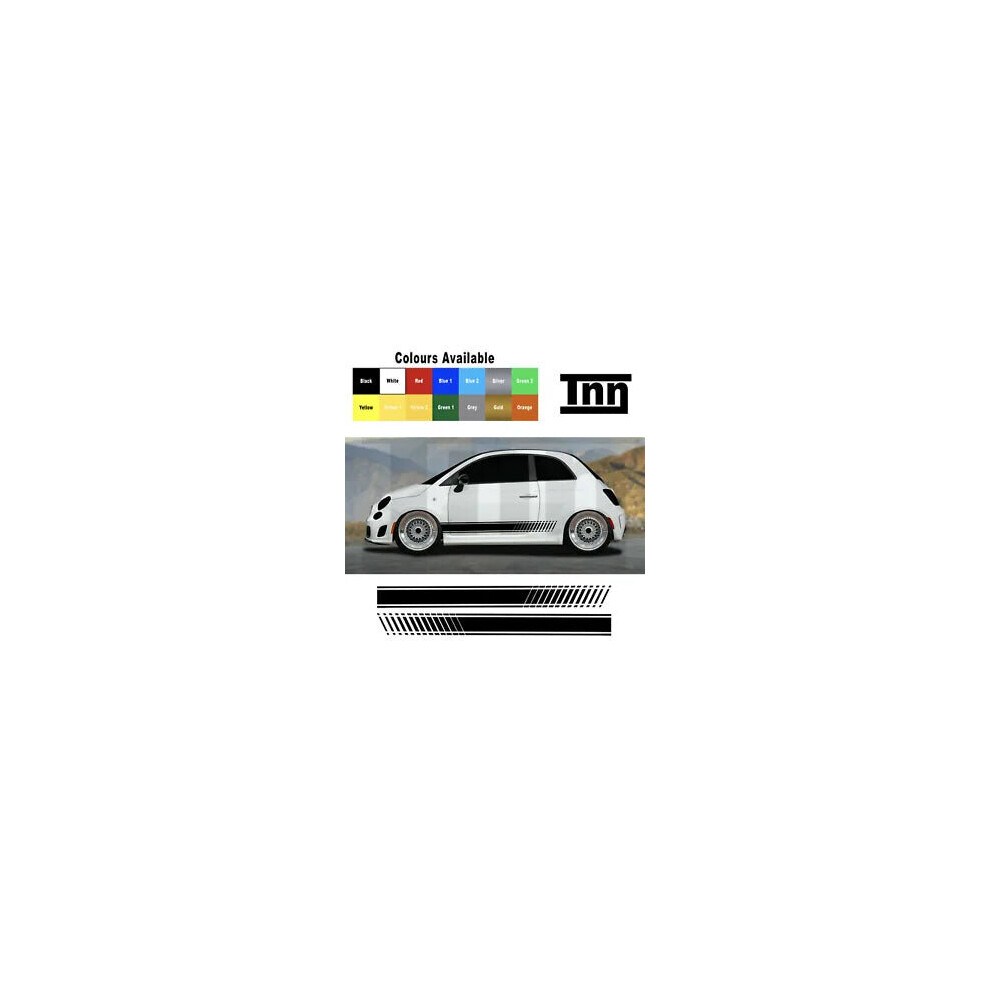 Side Stripes Stickers Decals For Abarth Fiat 500 595 Punto Spider Livery Italy A 8806564841620