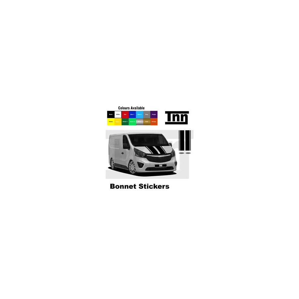 Stripes Bonnet Stickers Decals For Vauxhall Vivaro Camper Motorhome Swb Lwb Mk2 8806564840555