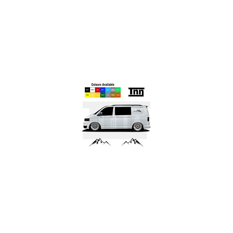 Stickers For Vw Volkswagen Transporter T4 T5 T6 Campervan Caddy Decals Mountains 8806564841538
