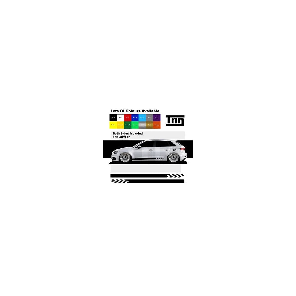 for Audi A3 RS3 S3 Stickers Side Stripes Graphics Decals 3dr 5dr Sticker Coupe