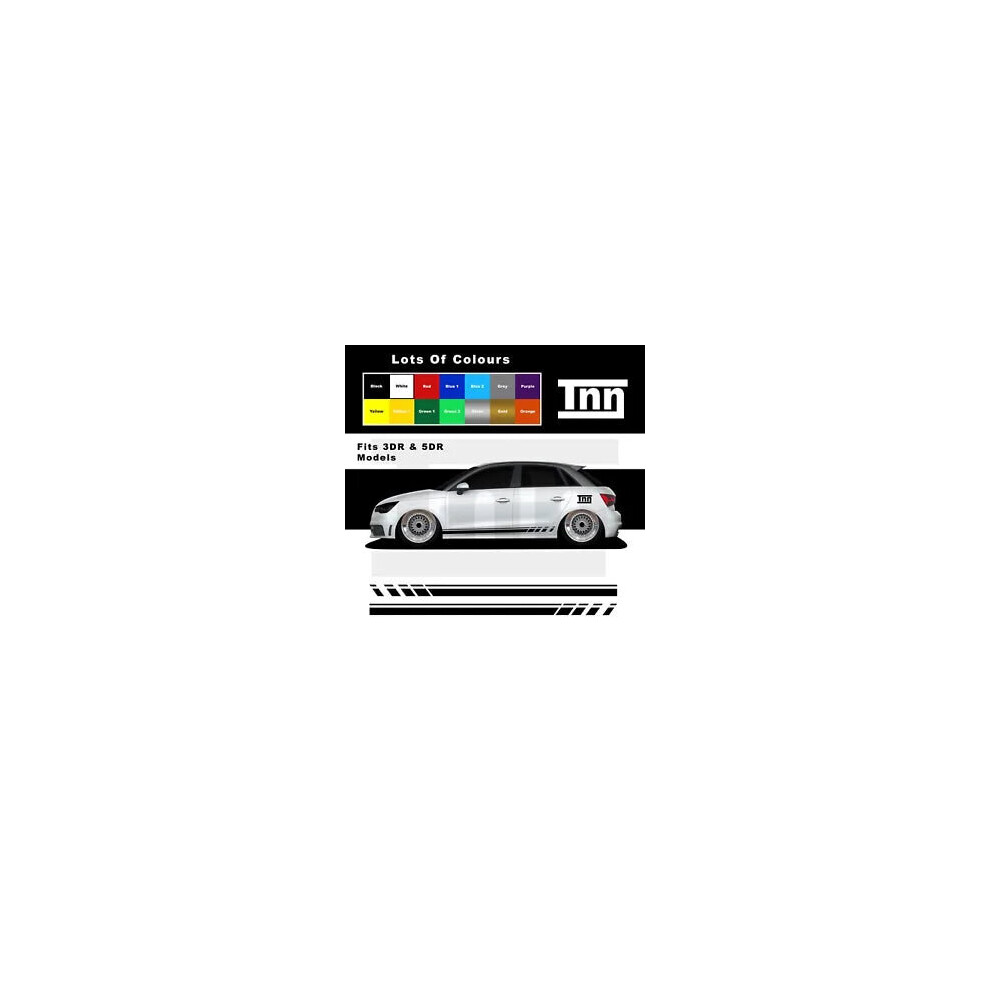 For Audi A1 Stickers Side Stripes Graphics Decals Rs A3 A4 A5 A6 A7 S1 Rs1 Rs3 8806564842207