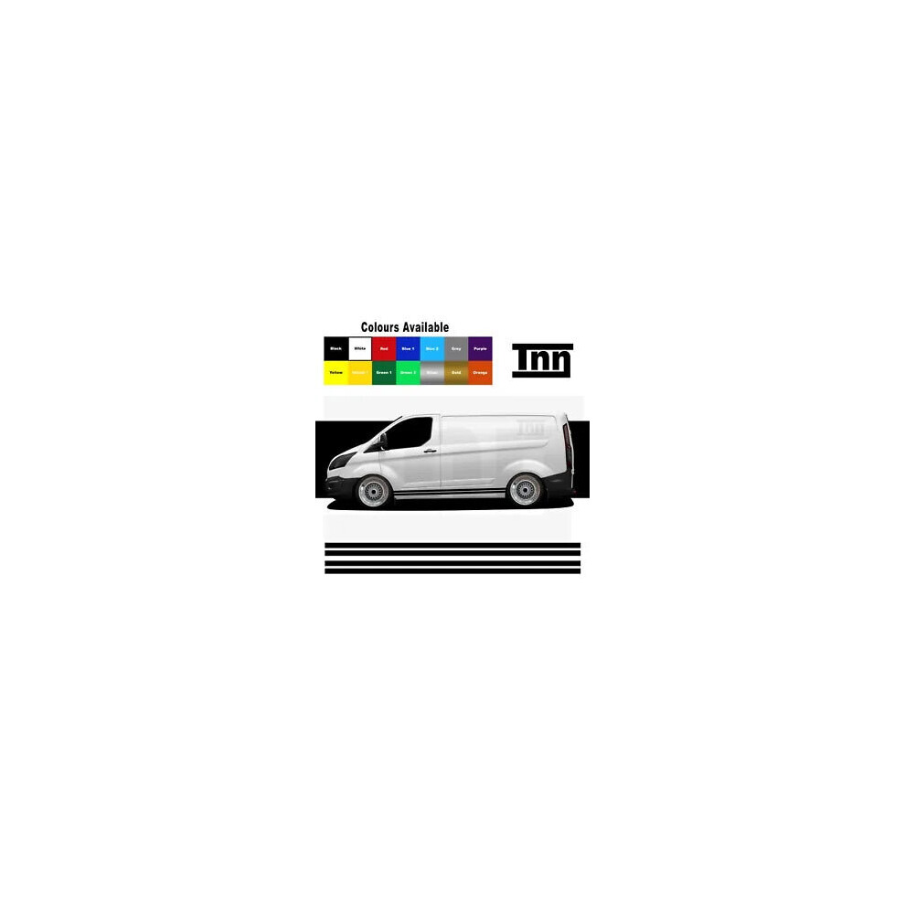 Side Stripe Stickers Vinyl Decals Graphics For Ford Transit Custom Swb Van 8806564843921