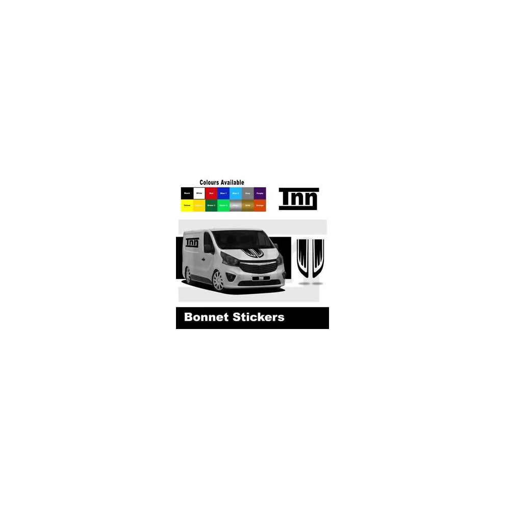 For Vauxhall Vivaro Bonnet Stickers Stripe Limited Motorhome Swb Lwb Mk1 Mk2 Mk3 8806564842801