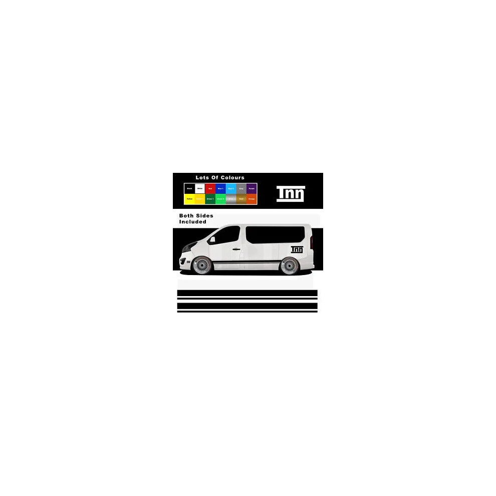 For Renault Trafic Stickers Van Swb Side Stripe Decal Mk1 Mk2 3 Camper Graphics 8806564844485