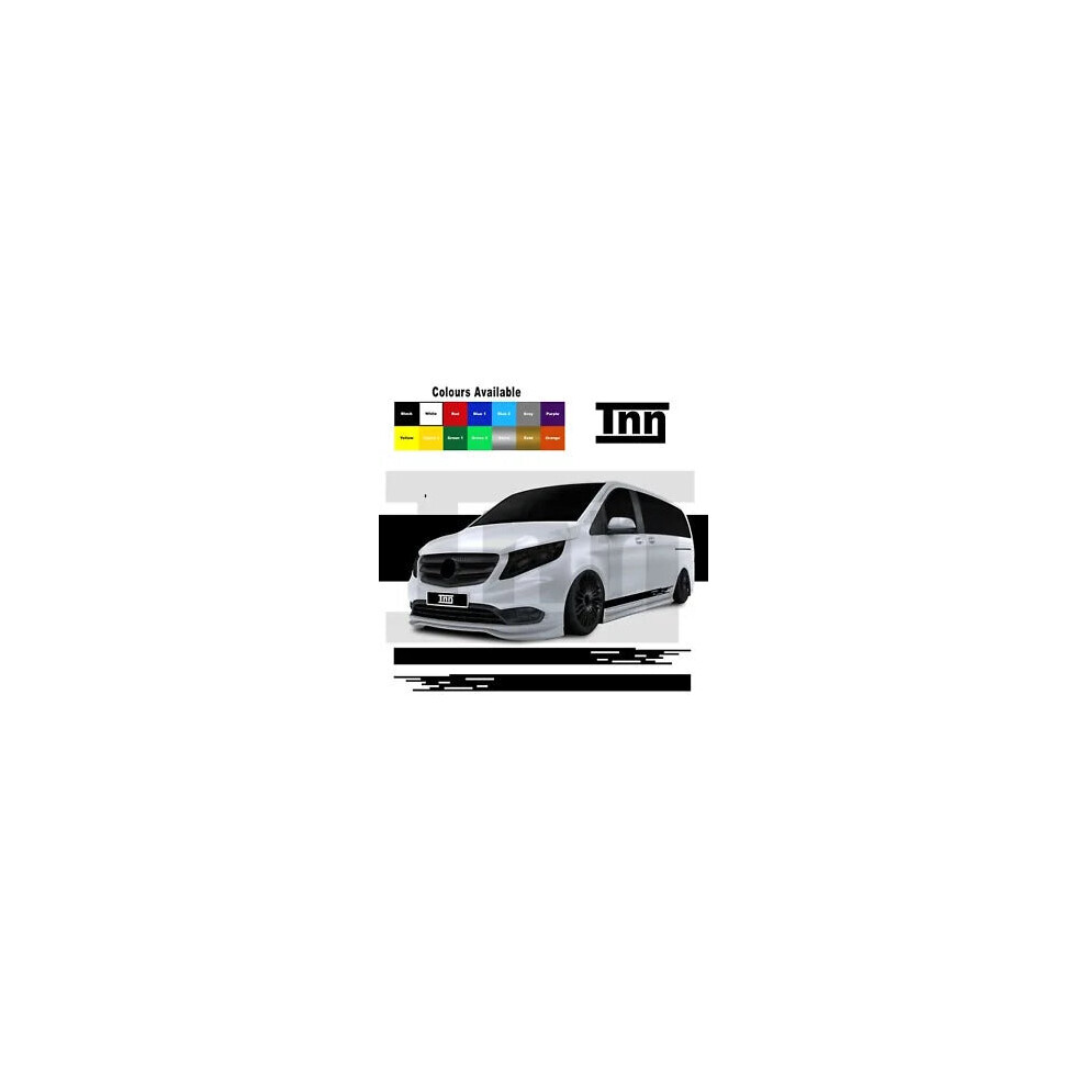 For Mercedes Vito Vito Racing Side Stripes Stickers Vinyl Graphics Decals Merc 8806564842856