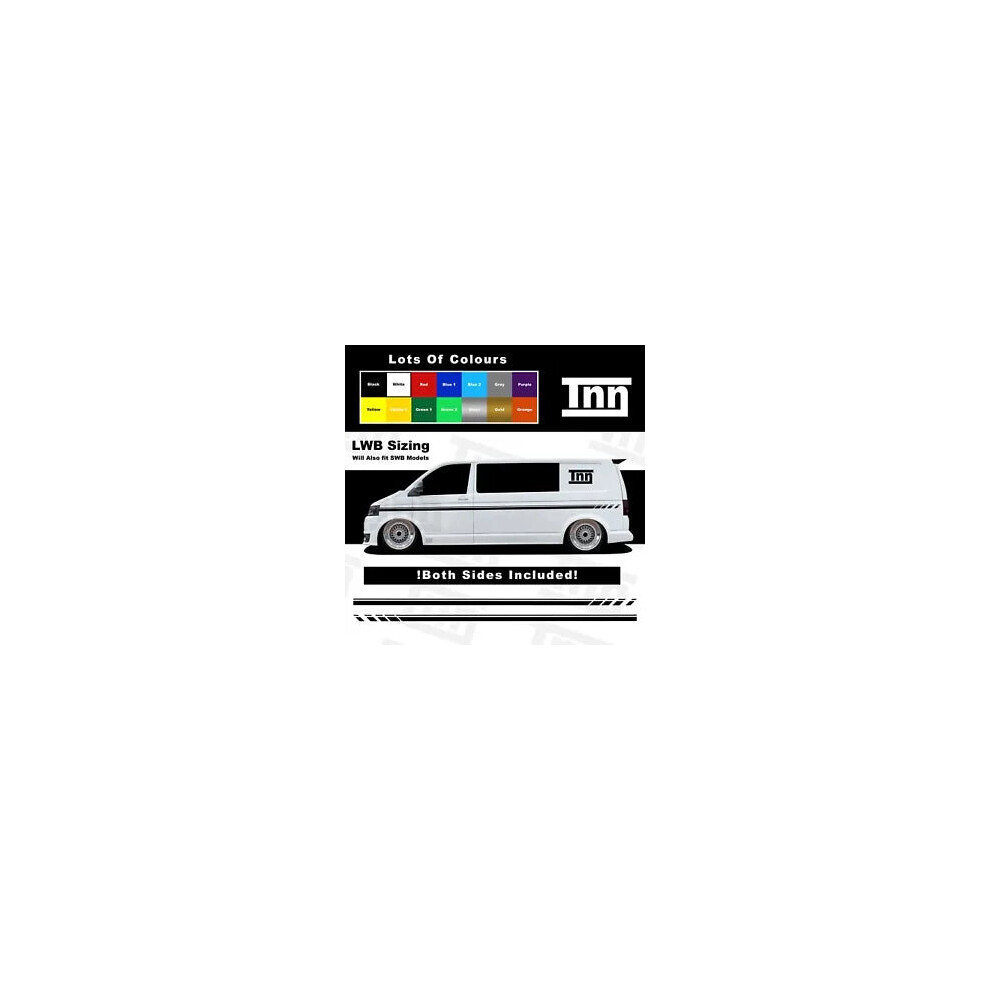 Stickers For Vw Transporter T5 Lwb Swb T6 T4 Side Stripes Campers Decals Vans 8806564841811