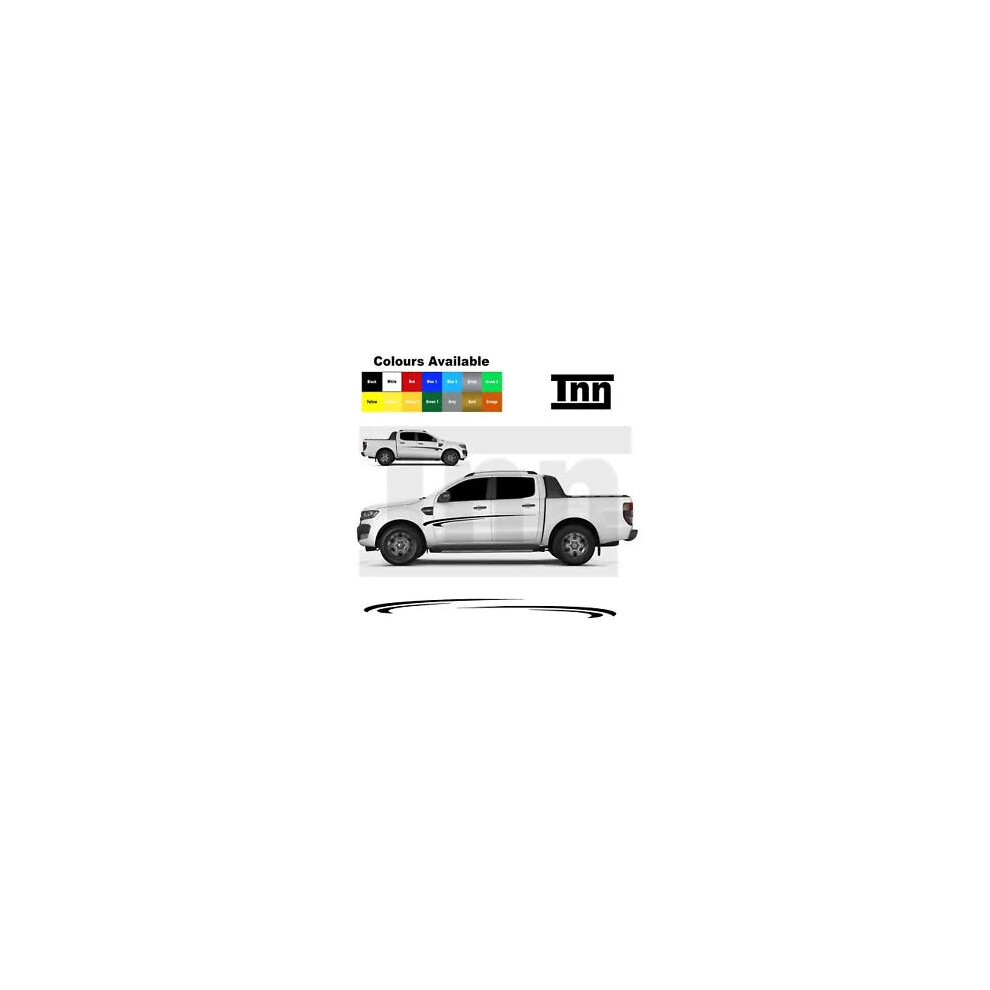 Stickers For Ford Ranger Raptor Side Stripes Sticker Decal Decals 4X4 Off-Road 8806564843174