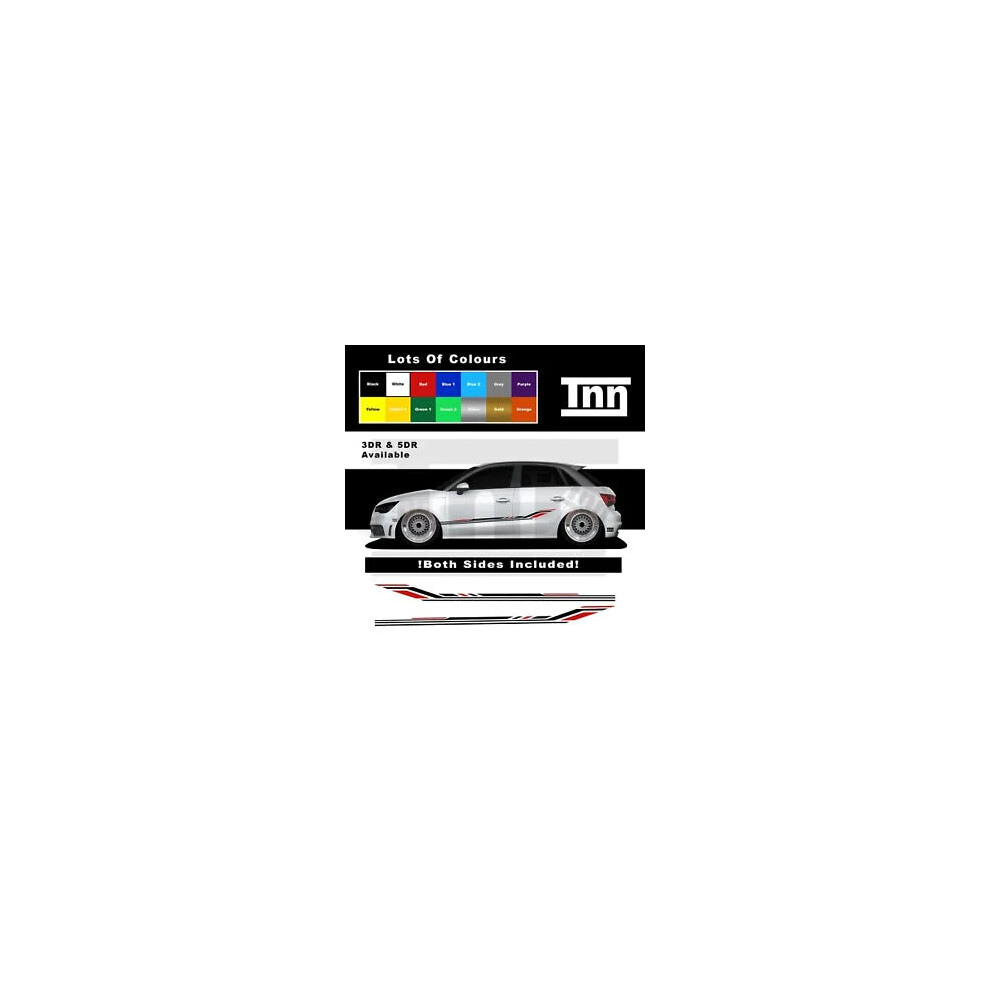 Stickers For Audi A1 A3 A4 A5 A6 A7 S1 Rs1 Side Stripes Graphics Decals Rs 8806564843198