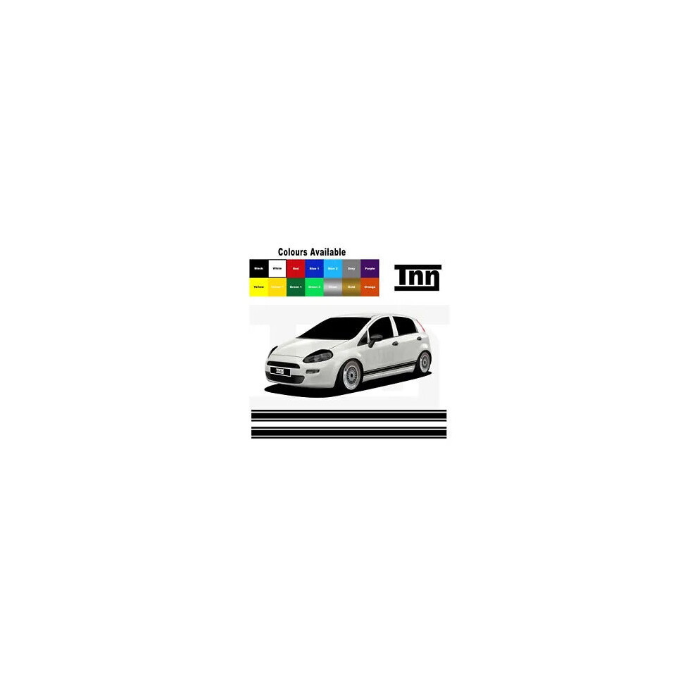 Side Stickers Stripes Decals Vinyl For Abarth Fiat Punto Evo Grande 5Dr 3Dr 8806564844164