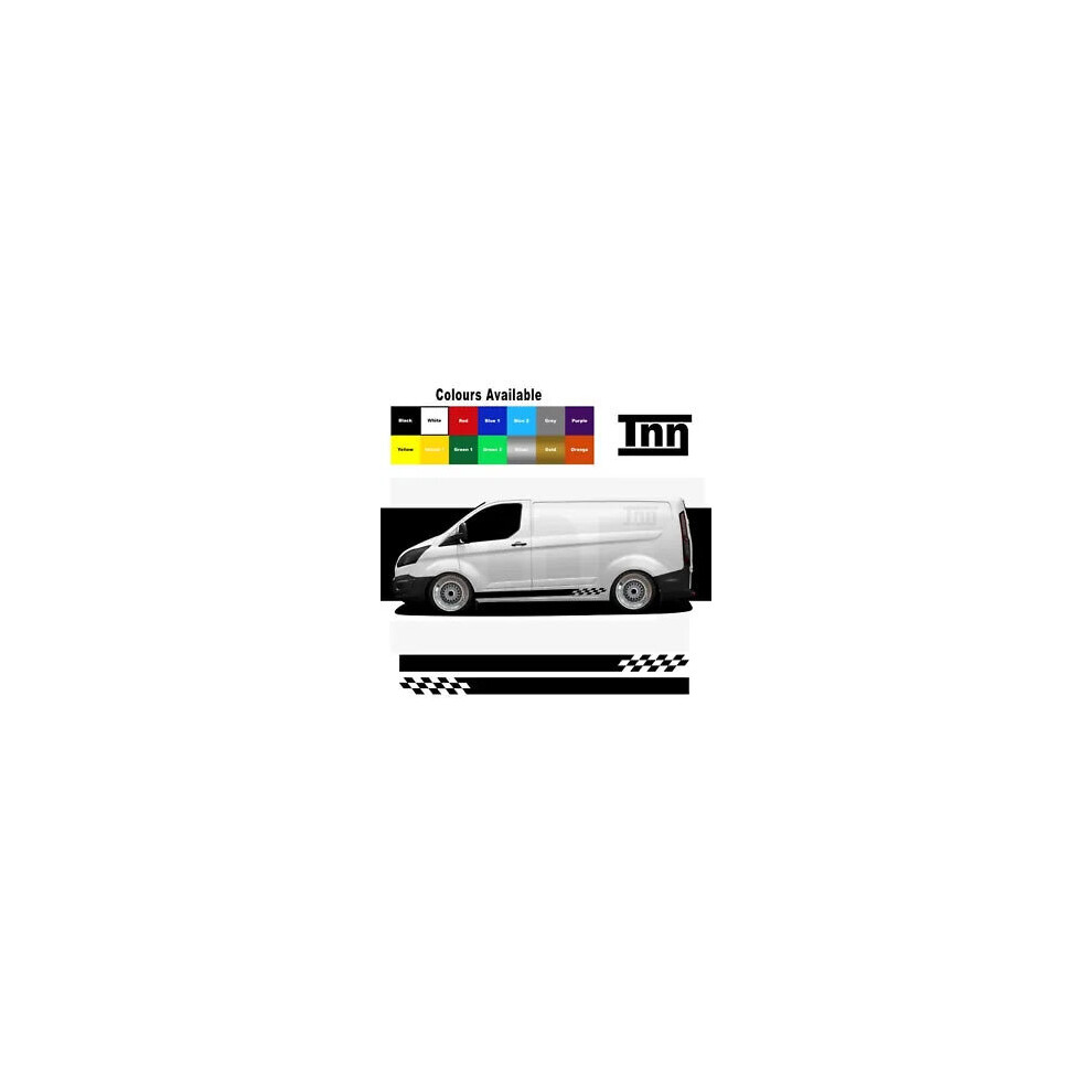 Side Stripe Stickers Decals Vinyl Graphics For Ford Transit Custom Van Swb 8806564841897