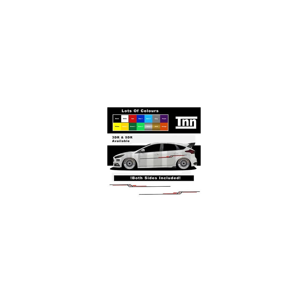 Stickers For Ford Focus Graphics Side Stripes Decals Fiesta Turbo St Rs Mk3 Mk2 8806564842214