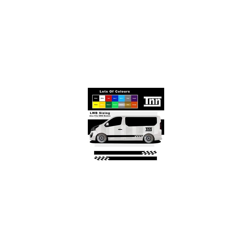 For Nissan Primastar Stickers Side Stripes Decal Vinyl Mk1 Mk2 Mk3 Swb Lwb Traf 8806564842658