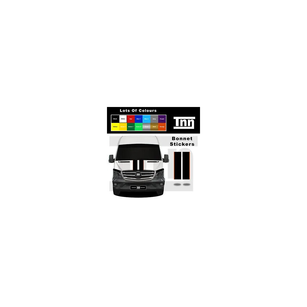 Bonnet Stickers For Mercedes Sprinter Swb Mwb Lwb Stripes Camper Vans Motorhome 8806564842450