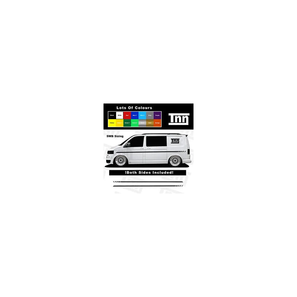 Stickers For Vw T5 Swb T6 T4 Transporter Side Stripe Camper Van Vans Graphics 8806564841866