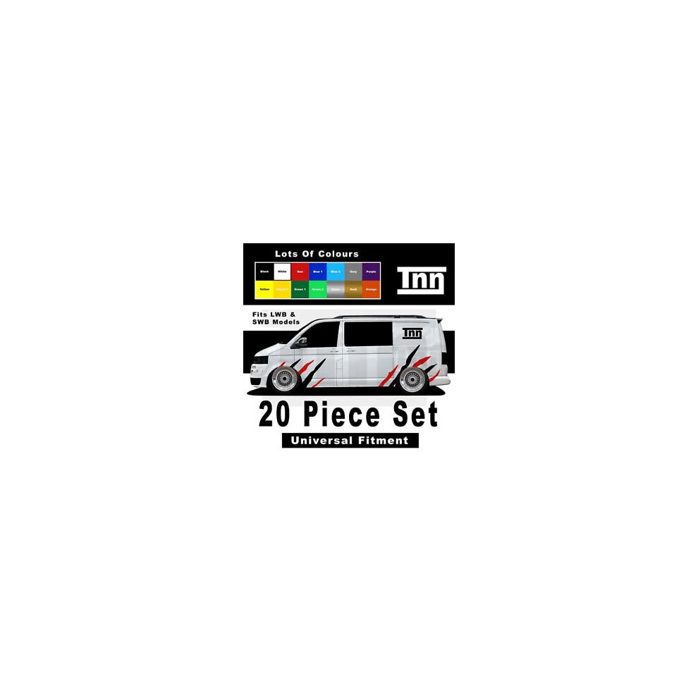 Stickers For Vw Transporter T5 Swb Lwb T4 T6 Side Stripe Camper Vans Graphics 8806564842412