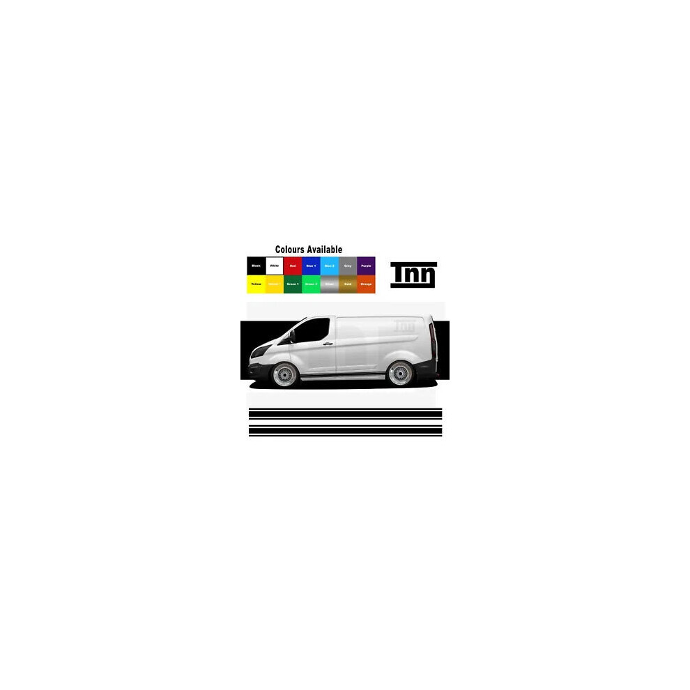 Side Stripe Stickers Decals Vinyl Van Graphics For Ford Transit Custom Swb 8806564842870