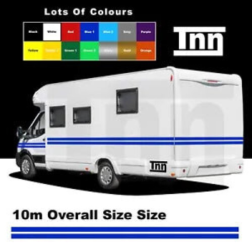 10m MOTORHOME VINYL STRIPES GRAPHICS STICKERS DECALS CAMPER VAN CARAVAN ...