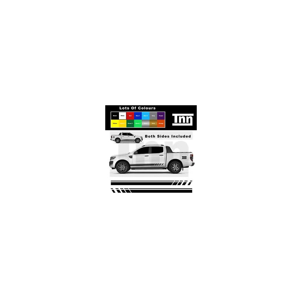 For Ford Ranger Stickers Raptor Side Stripes Sticker Decals 4X4 Off-Road Vinyl 8806564844386