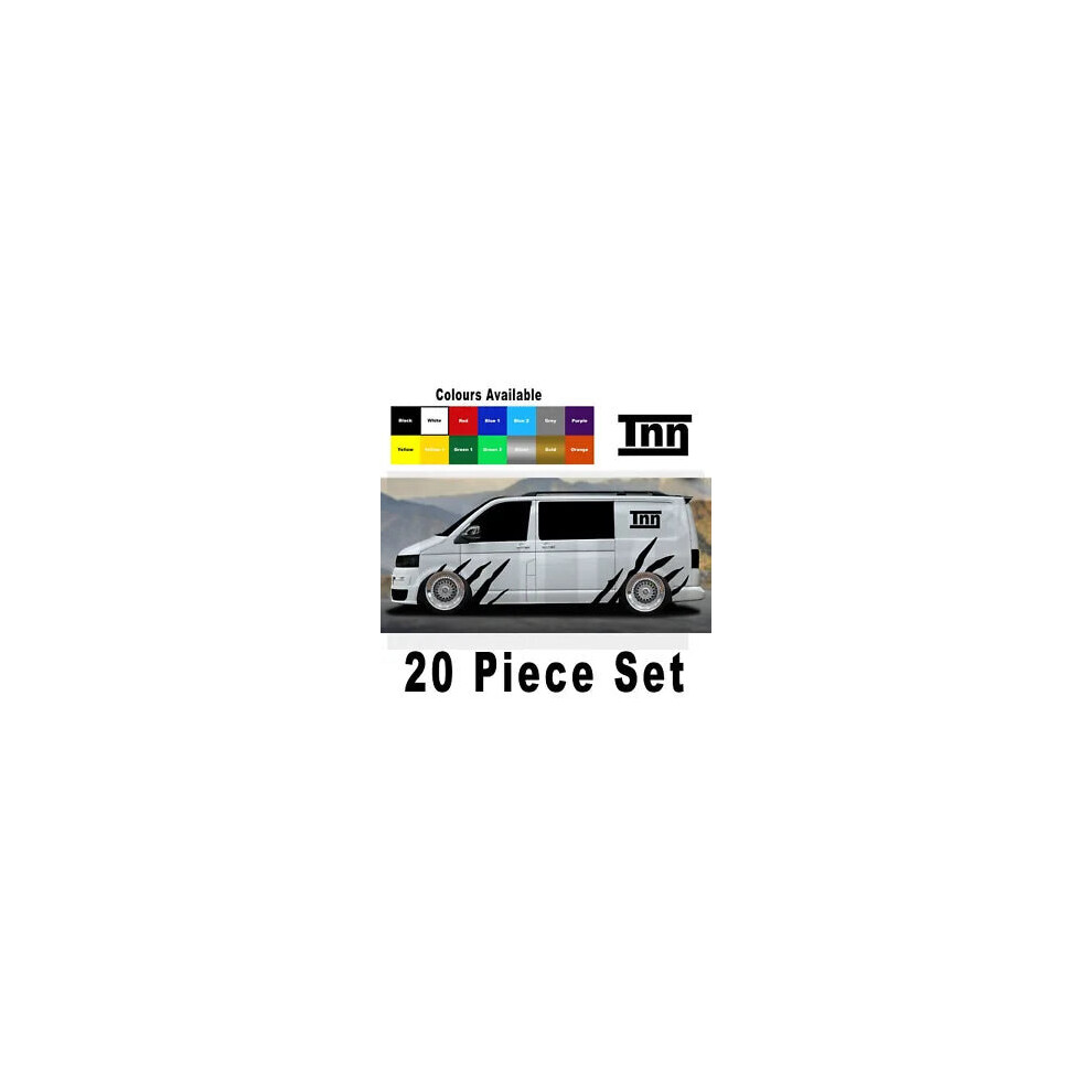 Stripes Stickers For Vw Volkswagen Transporter T4 T5 Campervan Graphics Decals 8806564841170