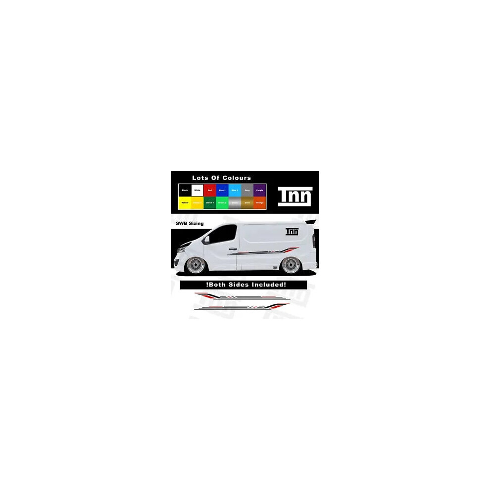 For Renault Trafic Stickers Van Swb Side Stripe Decal Mk1 Mk2 3 Decals Graphics 8806564842283