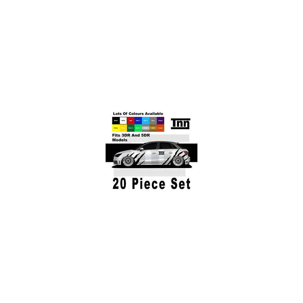 For Audi A1 A3 A4 A5 A6 A7 S1 Rs1 Tiger Side Stripes Graphics Stickers Decals Rs 8806564841255