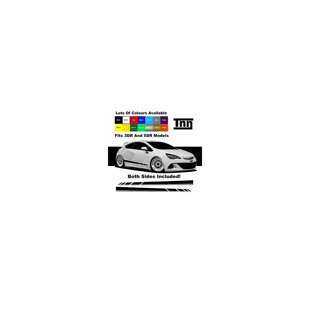 For Vauxhall Astra Stickers Vxr Sxi Sri Graphics Decals Corsa Opel Side Stripe 8806564844546