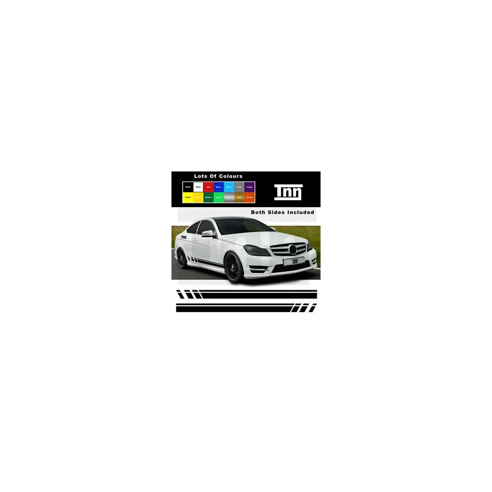 For Mercedes Benz C Class Stickers Side Stripe Decals Amg Edition C63 507 W204 8806564843464