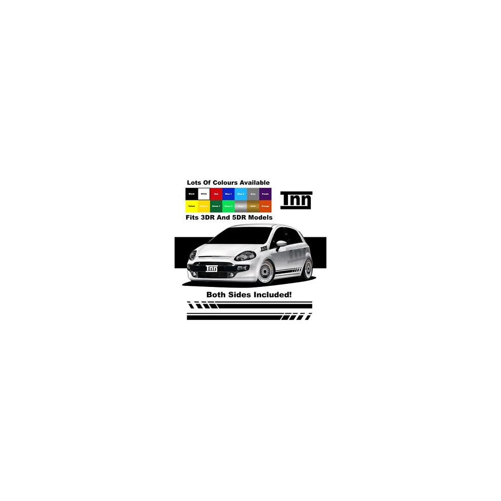 For Abarth Fiat Punto Sticker Stickers Evo Grande 3Dr 5Dr Stripe Decals Side 8806564843853