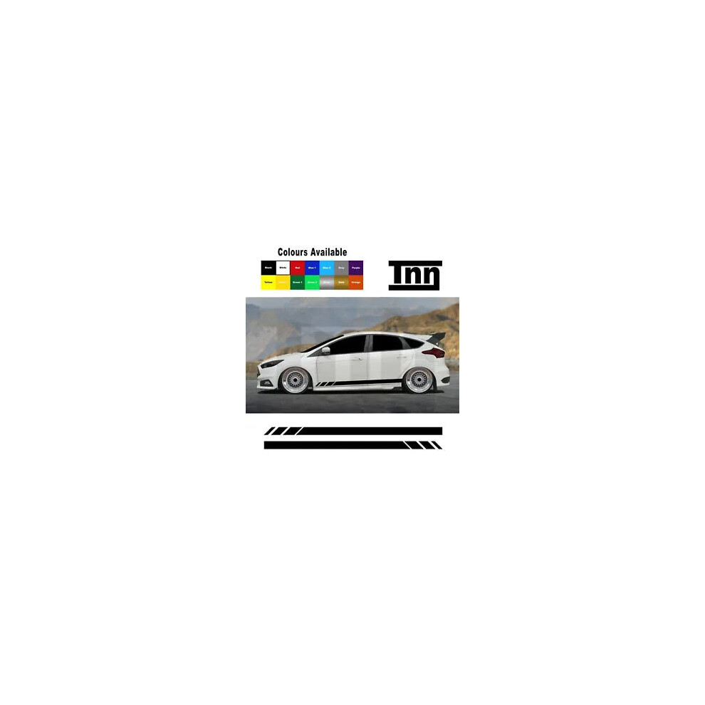 Side Stickers Decals Vinyl Stripes For Ford Focus Fiesta St Rs Mk3 Mk2 8806564843303