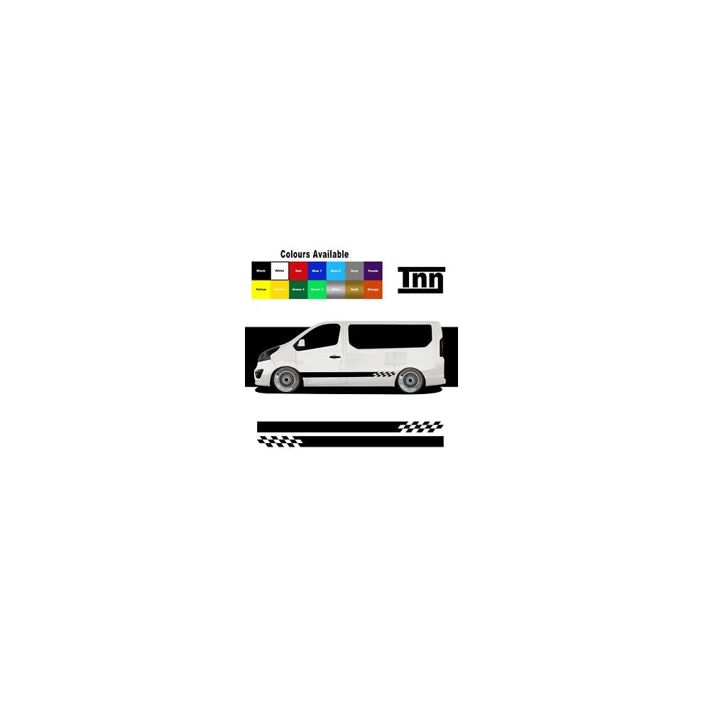 Side Stripe Stickers Decals For Vauxhall Vivaro Camper Motorhome Swb Mk2 8806564842306