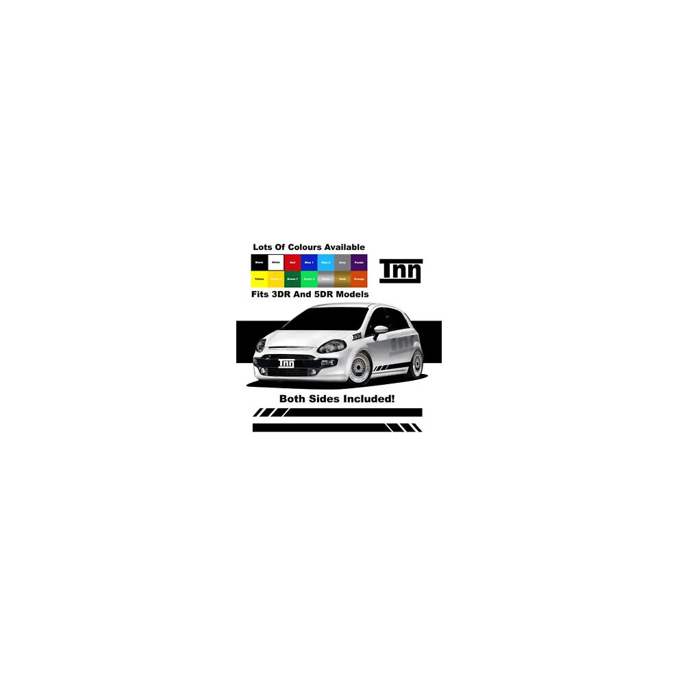 For Abarth Fiat Punto Sticker Stickers Evo Grande Stripes Decals Side 3Dr 5Dr 8806564843495