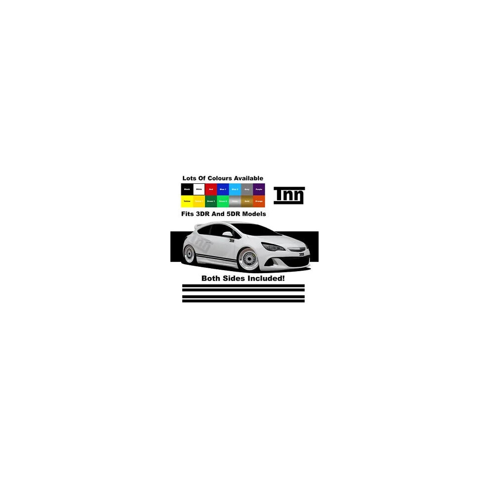 For Vauxhall Astra Stickers Corsa Vxr Sxi Sri Opel Graphics Decals Side Stripe 8806564844775
