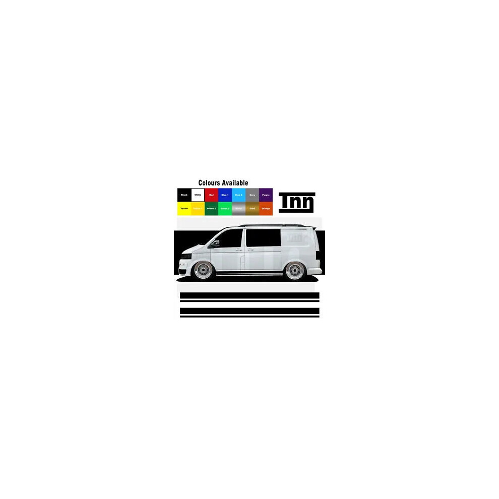 Side Stripe Stickers For Vw Transporter T5 T6 T4 Sticker Decal Campervan Vinyl 8806564840579
