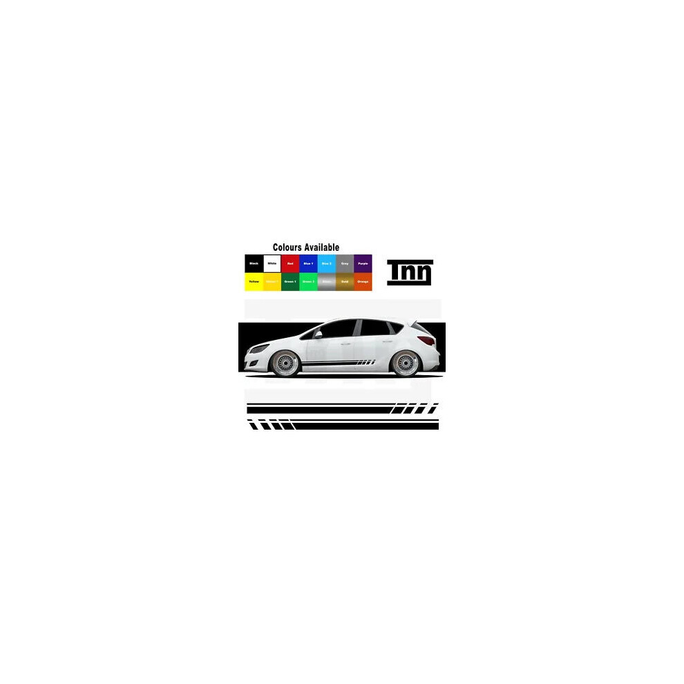 Side Stripe Stickers For Vauxhall Astra Vxr Sxi Sri Graphics Decals Opel 8806564843044