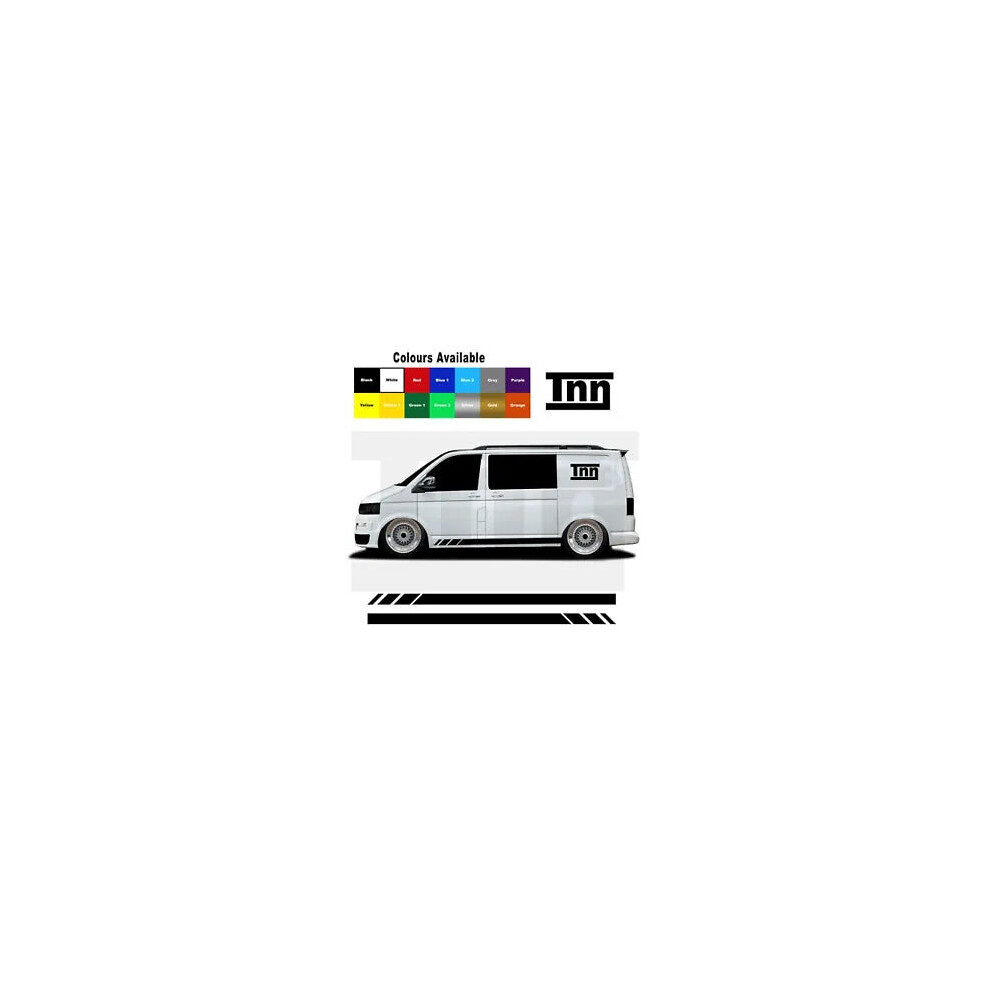 Side Stripes Stickers Decals For Vw Volkswagen Transporter T4 T5 T6 Campervan 8806564840968