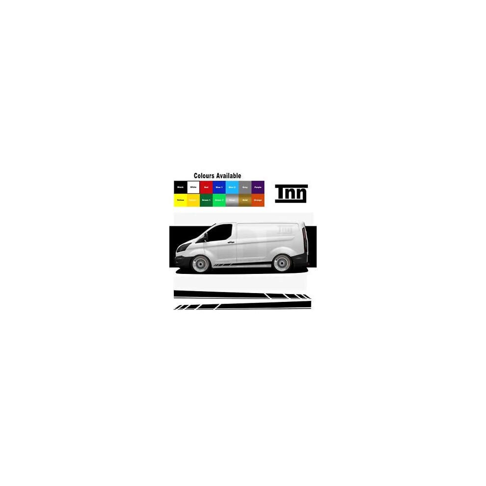 Side Stripe Stickers Graphics Decals Van Vinyl For Ford Transit Custom Swb 8806564840685