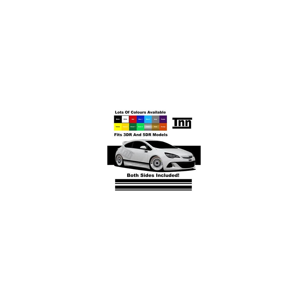For Vauxhall Astra Stickers Vxr Sxi Sri Graphics Decals Opel Corsa Side Stripe 8806564844768