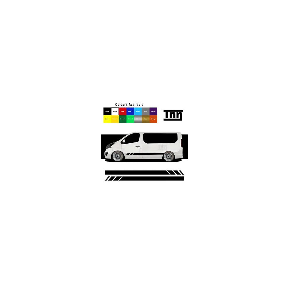 Side Stripe Stickers Decals For Vauxhall Vivaro Mk2 Camper Motorhome Swb 8806564842221