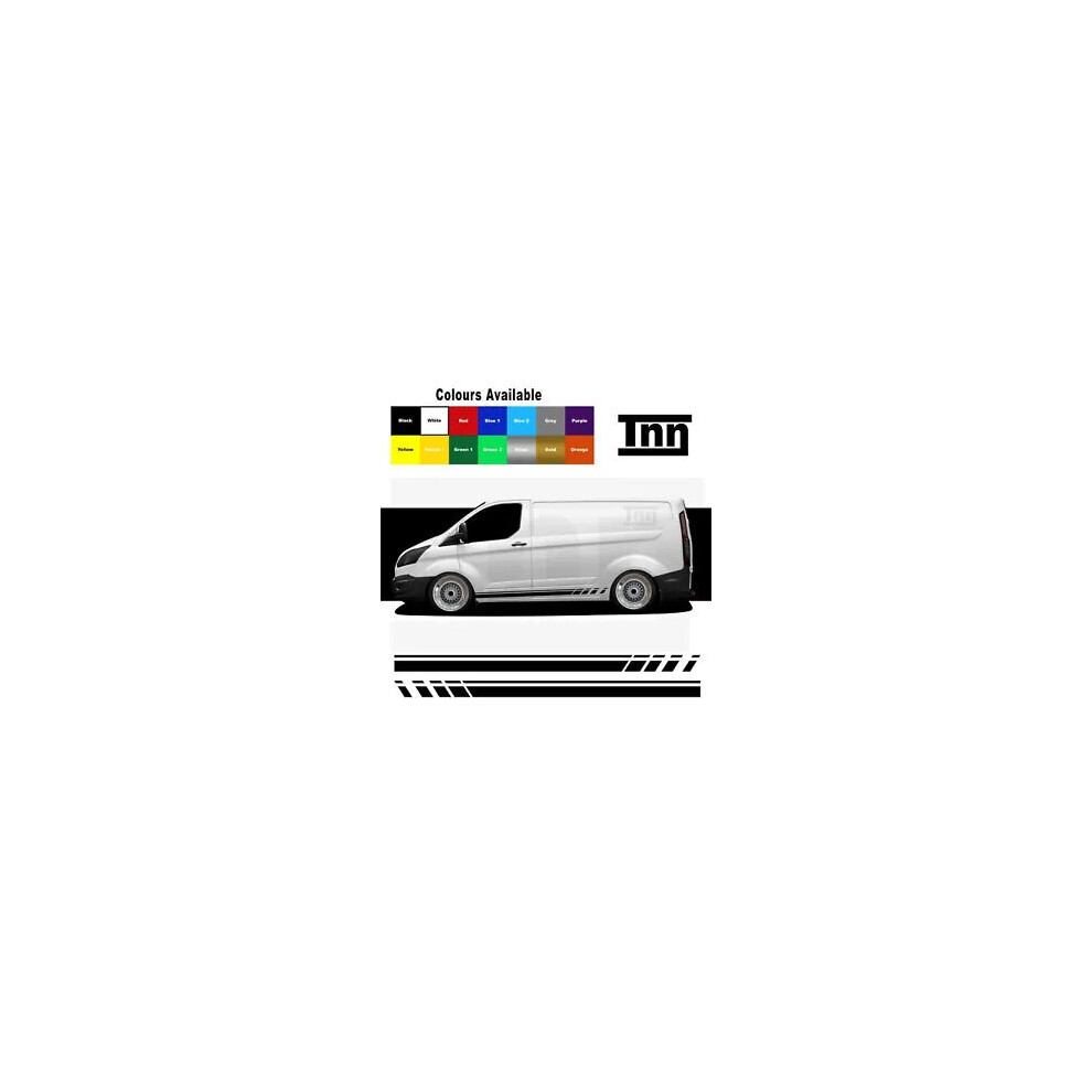 Side Stripe Stickers Graphics Vinyl Van Decals For Ford Transit Custom Swb 8806564842276