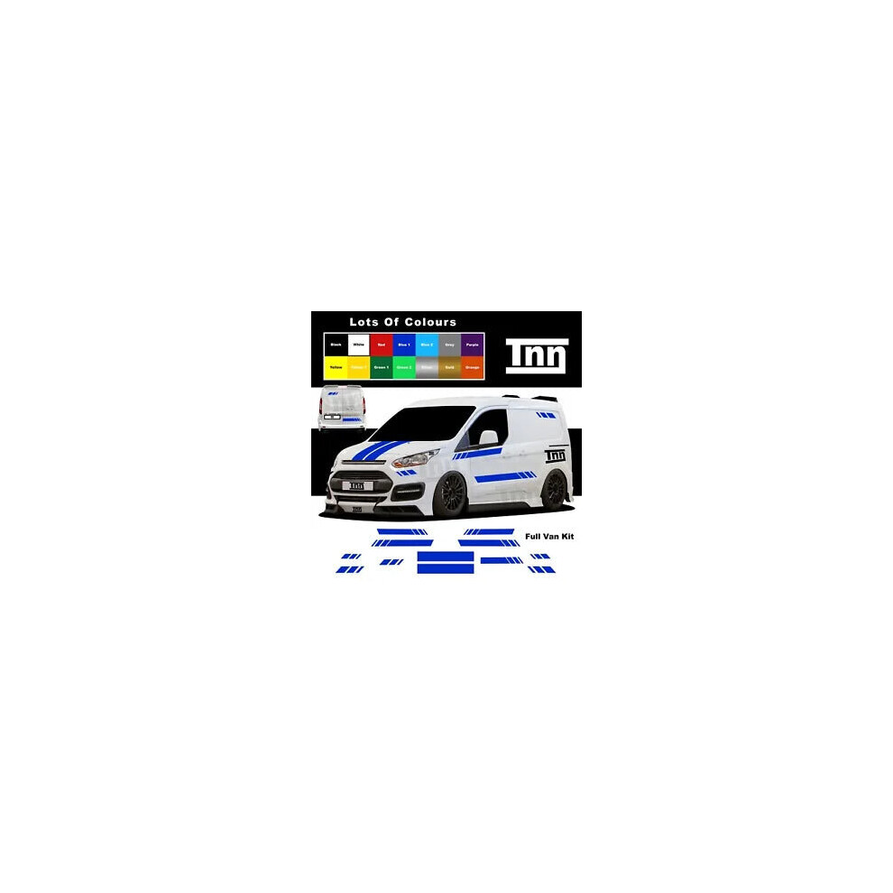 Stickers For Ford Transit Connect Side Bonnet Stripes Decals Graphics Van Swb 8806564841798