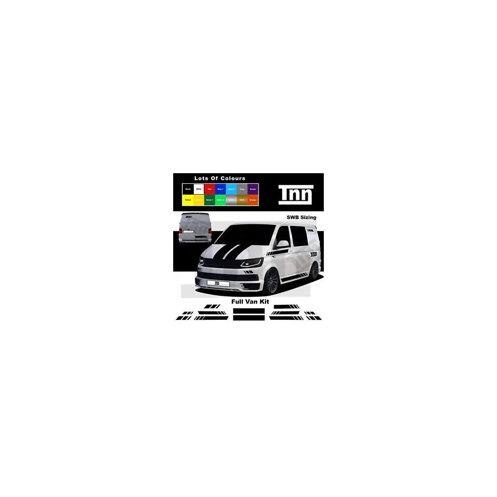 Stickers For Vw T5 T4 T6 Transporter Side Stripe Camper Van Graphics Decals Swb 8806564841002