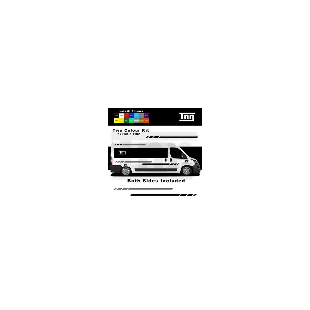 Stickers For L4 Exlwb Fiat Ducato Motorhome Camper Van Stripes Graphics Decals 8806564842917