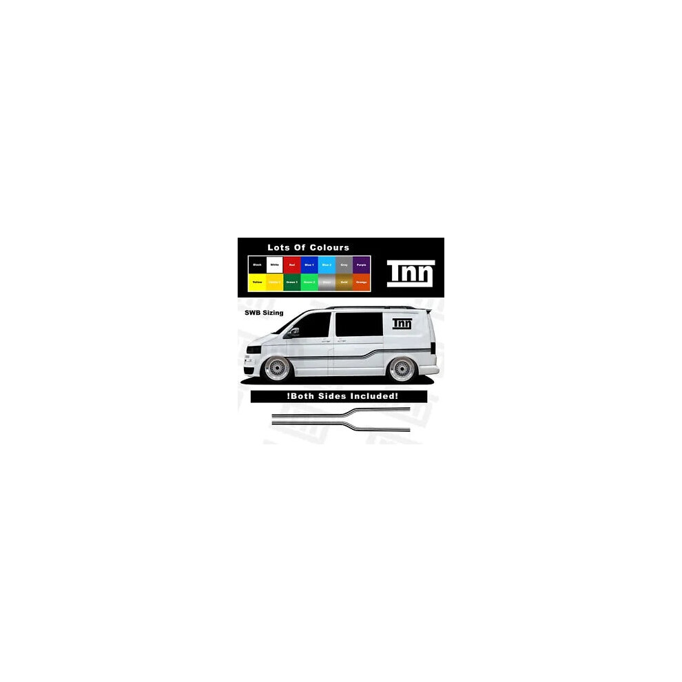 Stickers For Vw T5 Swb T4 T6 Transporter Side Stripe Camper Graphics Decals Vans 8806564842931