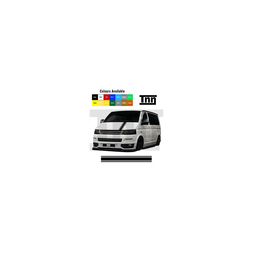 Bonnet Stripe Sticker For Vw Volkswagen Transporter Sticker T4 T5 T6 Vinyl Decal 8806564840876