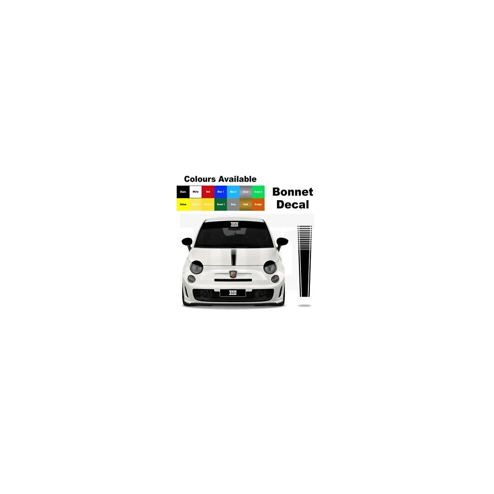 Abarth Fiat 500 595 Punto Bonnet Stripe Graphic Decal Sticker Livery Badge 8806564841118